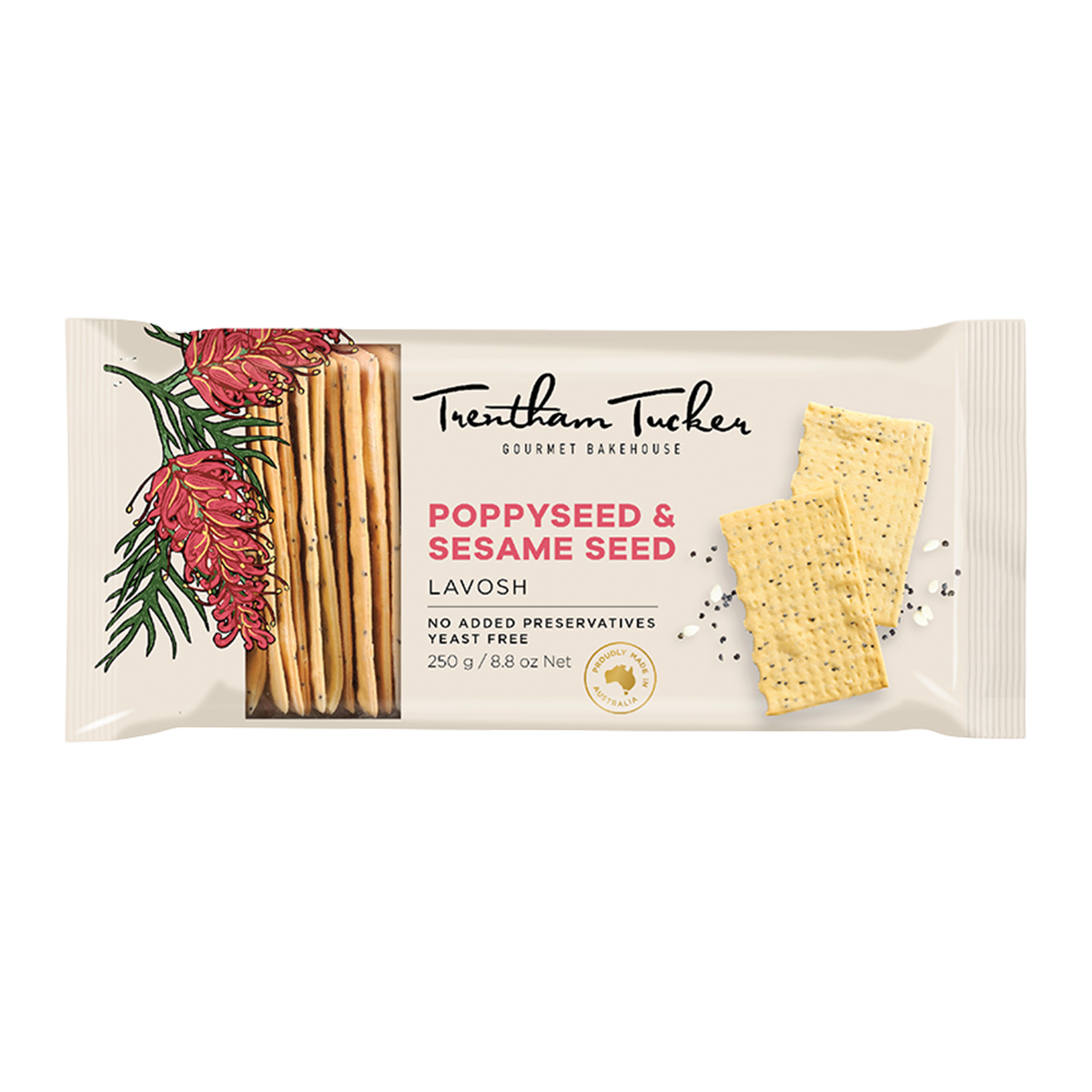 Trentham Tucker Poppyseed & Sesame Seed Lavosh 250g
