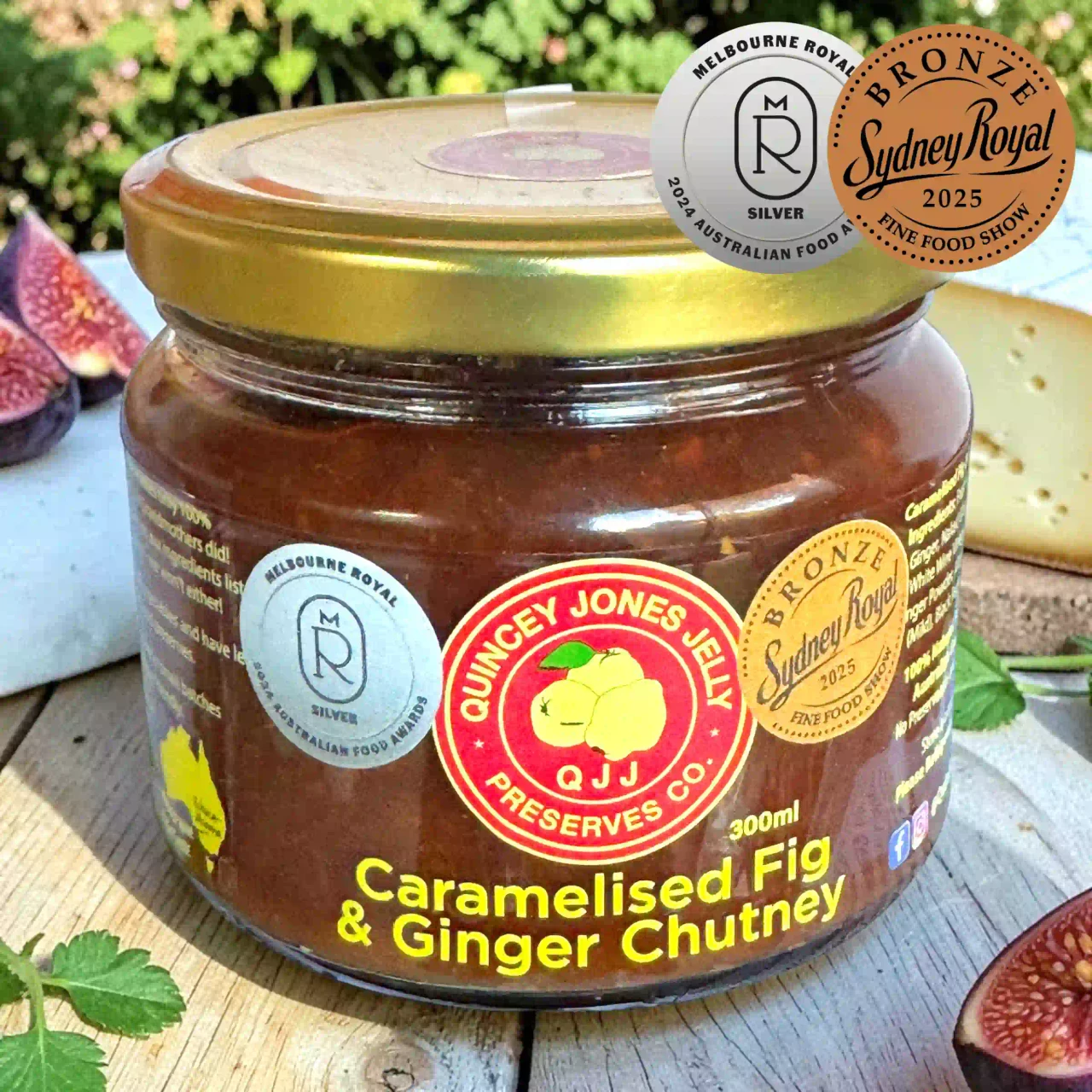 QJJ Caramelised Fig & Ginger Chutney 300ml