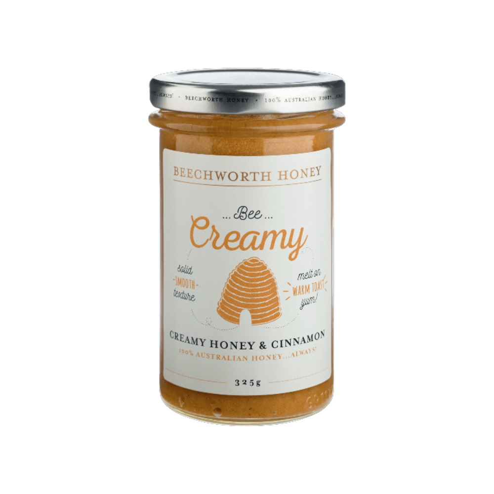 Bee Creamy Honey & Cinnamon 325g - Beechworth Honey
