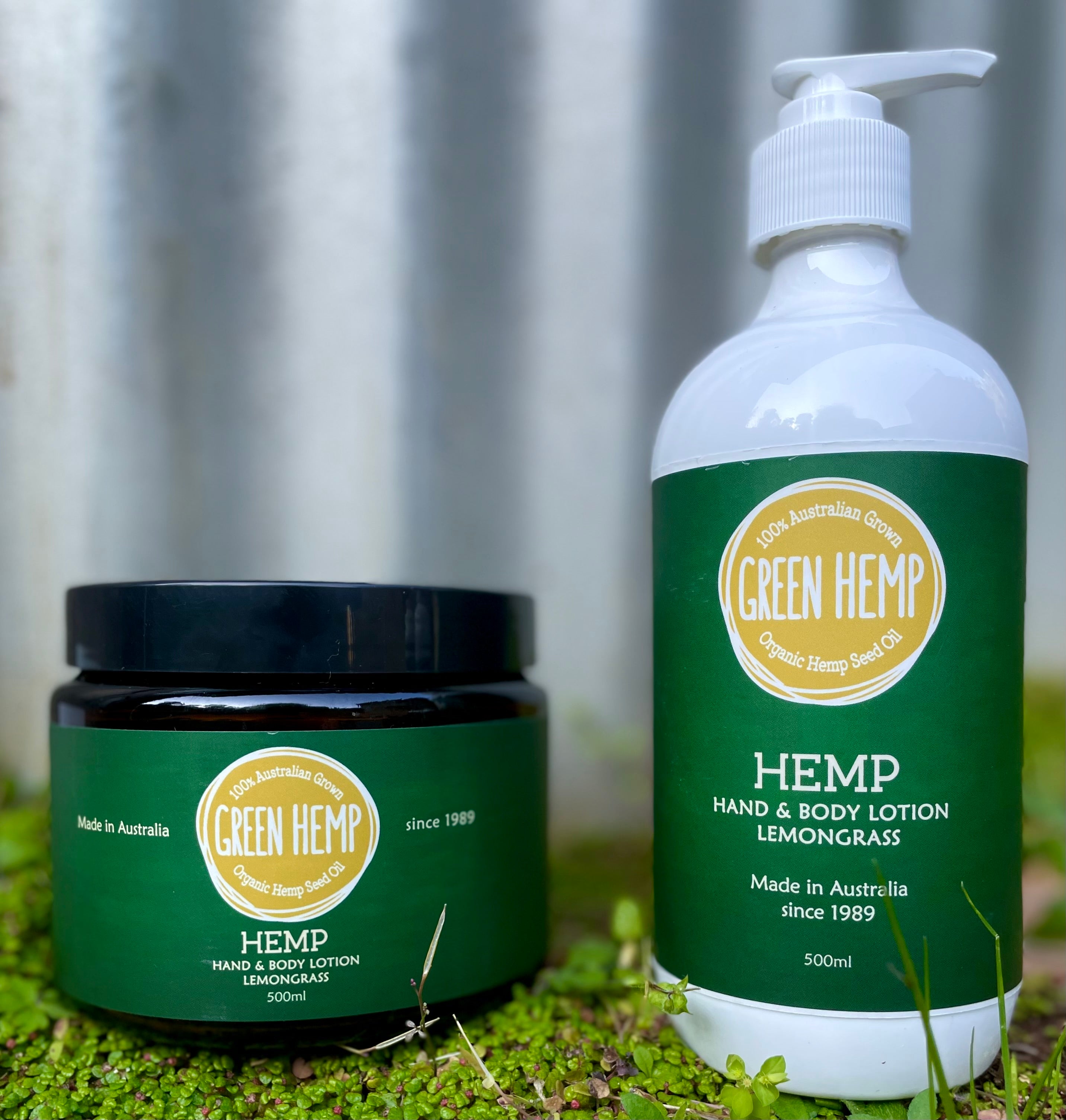 Green Hemp Hand & Body Lotion 500ml – Lemongrass
