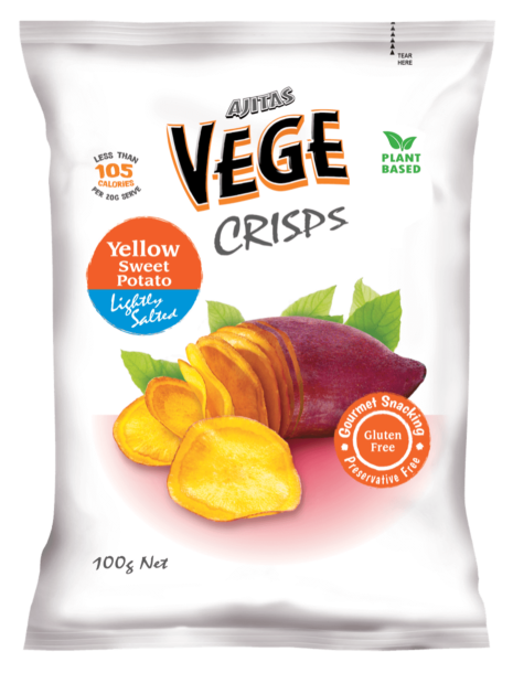Vege Chips Vege Deli Crisps Yellow Sweet Potato 100g