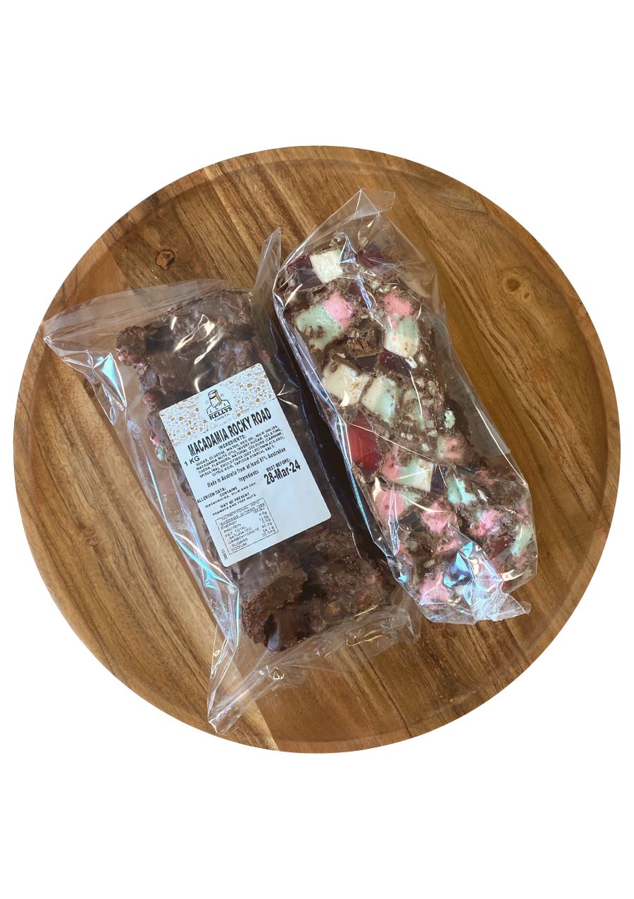 Macadamia Rocky Road 1KG Share Slab