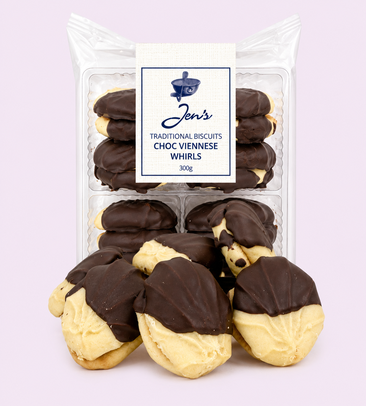 Jen’s Traditional Biscuits Choc Viennese Whirls