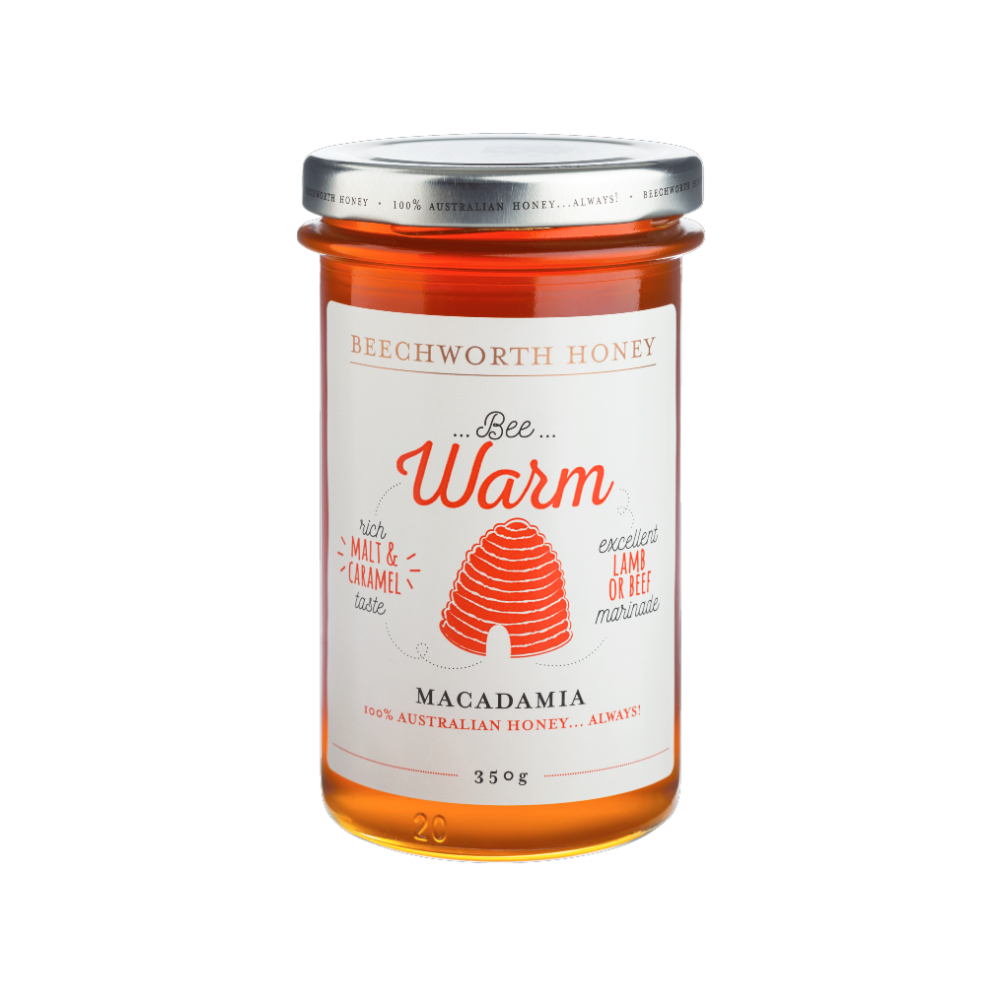 Bee Warm Macadamia Honey 350g - Beechworth Honey
